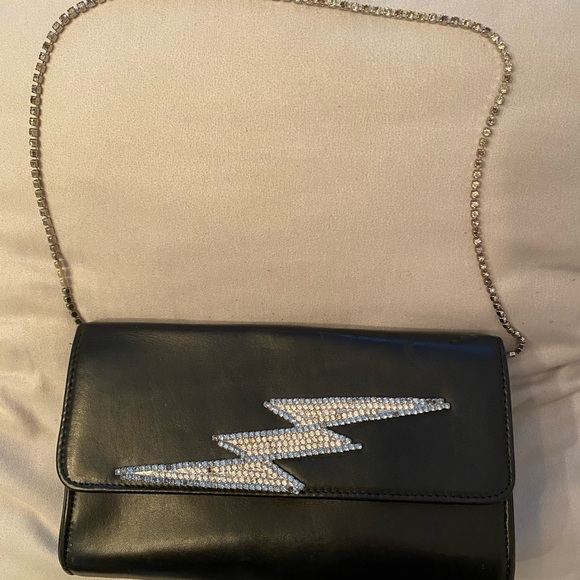 Vintage Noir NYC black leather purse/clutch - Picture 2 of 7
